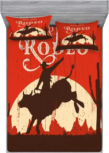 Vista 108 de Ambesonne Island Map - Juego de sábanas bajeras y fundas de almohada, mapa del tesoro súper detallado, diseño de piratas rústicos grungy, tema