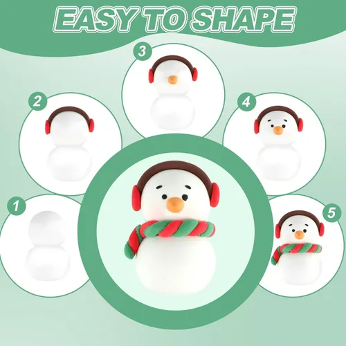 Vista 6 de ARTPAR Arcilla seca al aire en 66 colores, arcilla para modelar para niños, kit de arcilla de moldeo Model Magic DIY con herramientas de escultura