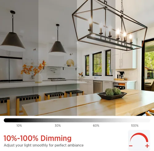 Vista 4 de Sengled Bombillas LED de candelabro E12 regulables, bombillas CA10 equivalentes a 40 W, bombillas blancas suaves de 2700 K para candelabros