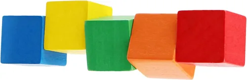 Vista 3 de 400 PCS Wooden Blocks, Colorful Cube Blocks 0.8 Inch Square Cube Blocks Wooden Cube Block for Crafts, DIY Projects and Puzzle Making