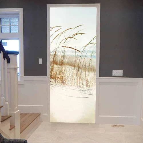 Vista 83 de 3D Pegatina de pared adhesiva para puerta - Poster de película de escaleras antiguas Premium PVC impermeable para pared de dormitorio y sala