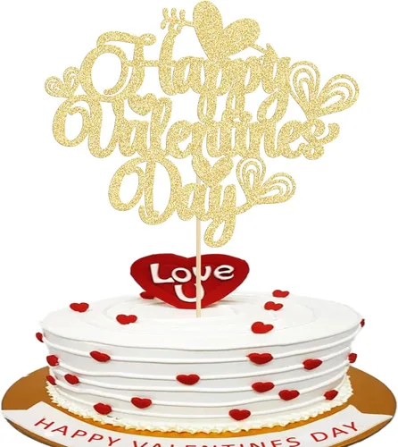 Vista 28 de Ephlyn 24 adornos para cupcakes con purpurina para el día de San Valentín, dulce amor, corazón, día de San Valentín, decoración para cupcakes
