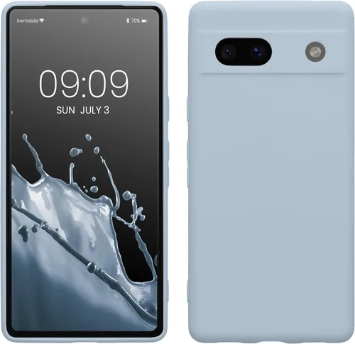 Vista 13 de kwmobile Funda compatible con Google Pixel 7a - Funda protectora delgada de TPU para teléfono - Acabado mate suave - Gris pardo