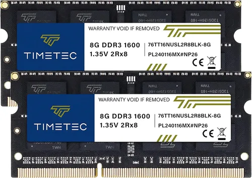 Vista 13 de Timetec 4GB DDR3L / DDR3 1600MHz PC3L-12800 / PC3-12800 Sin ECC Sin Búfer 1.35V / 1.5V CL11 2Rx8 Rango Dual 204 Pines SODIMM Portátil Notebook PC