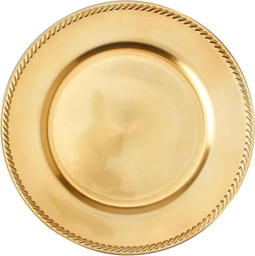 Vista 44 de Simply Elegant Placa de carga de plástico grabada a rayas, placa de servicio para fiestas, cenas, bodas, quinceañeras y eventos, 13 pulgadas