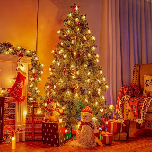 Vista 3 de Brightown Paquete de 25 bombillas incandescentes C9, bombillas de repuesto C9 de Navidad para cadena de luces de Navidad, base intermedia E17, 7