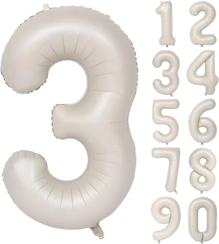 Vista 66 de Globos de 40 pulgadas con números de caramelo, papel de aluminio de helio, globos de látex de Mylar para fiesta de cumpleaños, decoración digital 0