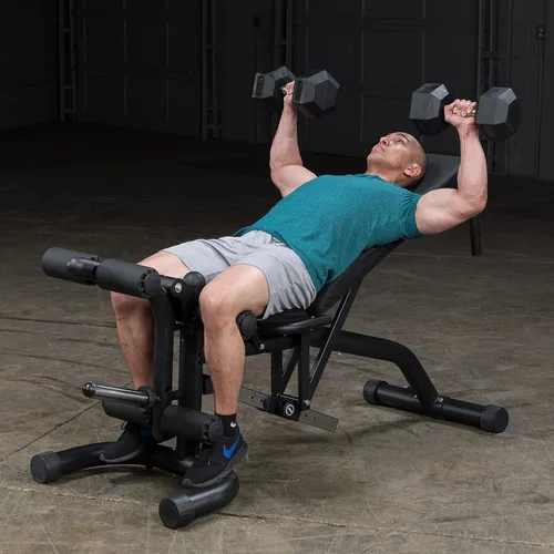 Vista 2 de Body-Solid Banco de pesas ajustable con múltiples ángulos para gimnasio doméstico y comercial (FID46), banco plano, inclinado y declinado