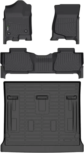 Vista 27 de HAFIDI® - Tapetes para auto con almacenamiento debajo del asiento, para todo clima, antideslizantes, de elastómero termoplástico, para la primera