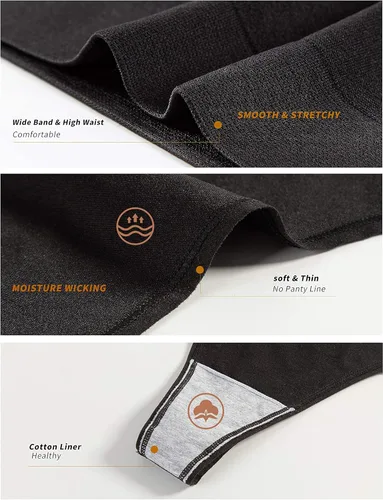 Vista 2 de GRANKEE Bragas sin costuras transpirables para mujer, no transparentes, 3-6