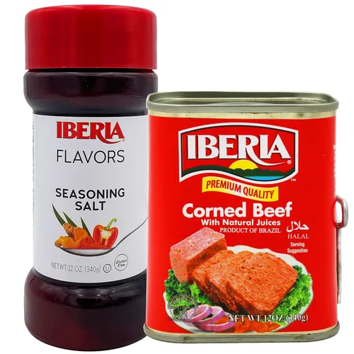 Iberia Carne de res en conserva, 12 onzas + sal de condimento Iberia 12 onzas