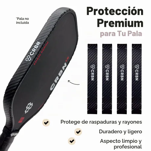 Vista 2 de CRBN Pickleball - Cinta Protectora de Borde - Cinta Protectora para Borde de Pala de Pickleball - Negra 12-14mm Paquete de 4 Negro