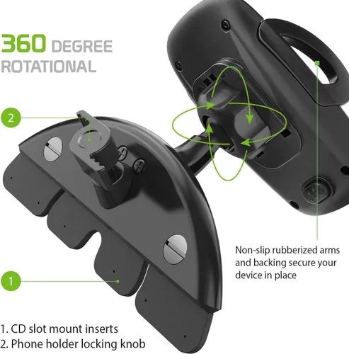 Vista 7 de Cellet Soporte para teléfono de coche compatible con Apple iPhone 13 12 Pro Max Mini 11 Xs Xr X 8 7 6 5 SE Samsung Note 20 10 9 8 Galaxy S21 S20 S10