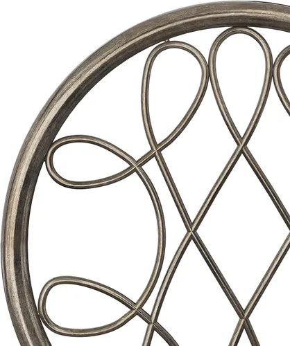 Vista 10 de Hillsdale, O'Malley Taburete de tocador de metal con diseño de espiral, latón antiguo