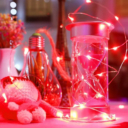 Vista 7 de Ariceleo - Tira de luces de cobre, de pilas, mini luces para habitación, Navidad, Fiestas, Boda, centro de mesa, decoración