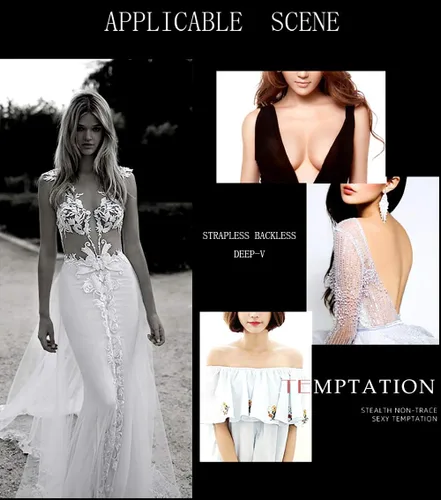 Vista 4 de Pasties - Tapones para pezones, cinta de levantamiento de senos de silicona, cinta reutilizable para pezones