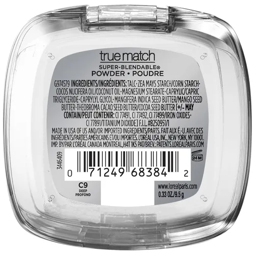 Vista 109 de L 'Oreal Paris, True Match, Polvo, 0.33 onzas, Alabaster