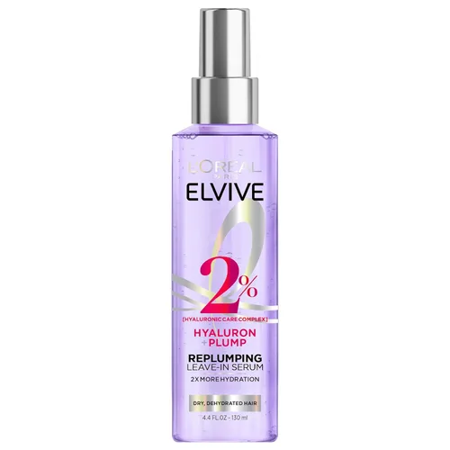 L'Oréal Paris Elvive Hyaluron Plump - Suero capilar hidratante para rellenar con complejo de ácido hialurónico, para cabello deshidratado y seco,