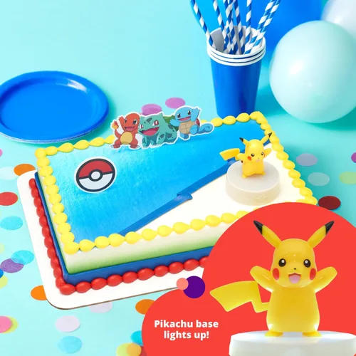 Vista 10 de DecoSet® Pokémon Decoración de Pastel de Pikachu con Luz, Juego de Decoración de 3 Piezas, Decoraciones de Cumpleaños Para Pasteles de Todos