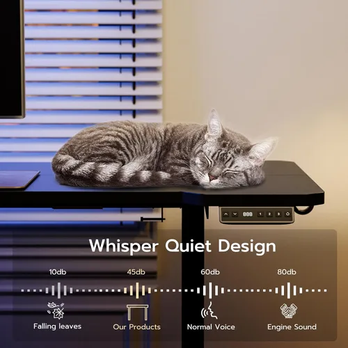 Vista 7 de Acrolix Escritorio Eléctrico de Pie Reversible en Forma de L de 51", Altura Ajustable, Escritorio de Esquina de Pie para Gaming, Escritorio