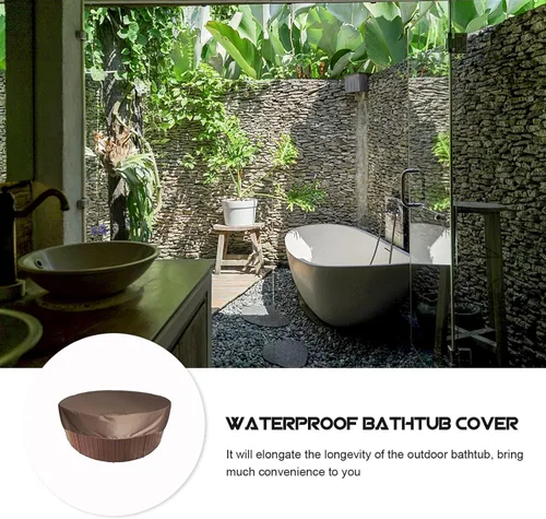 Vista 4 de DOITOOL Cubierta redonda para piscinas sobre el suelo, 6 protectores solares redondos para piscina inflable y piscinas enterradas para reducir