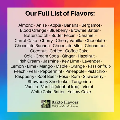 Vista 2 de Bakto Flavors - Sabores y extractos naturales - ELIGE TUS PROPIOS SABORES - Caja de 5 (botellas de 1 oz)