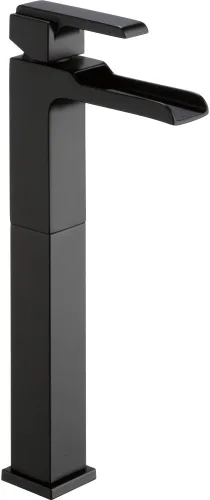 Vista 4 de Ara - Grifo de lavabo de un solo mango con elevador y canal, acabado de canal: cromado