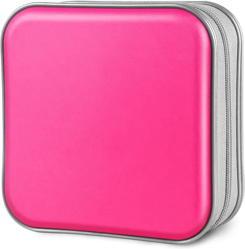 Vista 43 de Funda para CD, capacidad para 40 unidades, para CD/DVD, cartera, de plástico duro, DVD, para coche, hogar, oficina, viajes (negro)