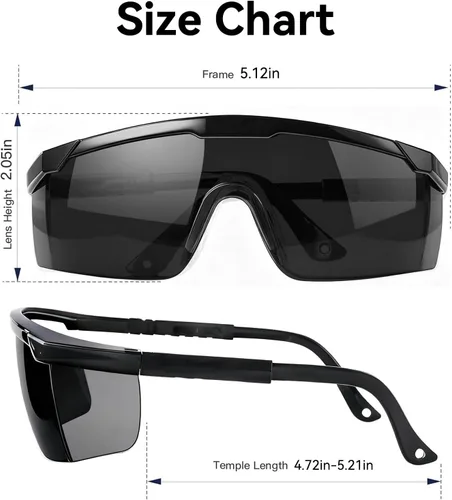 Vista 3 de PETLESO - Lentes de seguridad para gafas de protección y protección contra salpicadura de escombros tipo googles para laboratorio de trabajo
