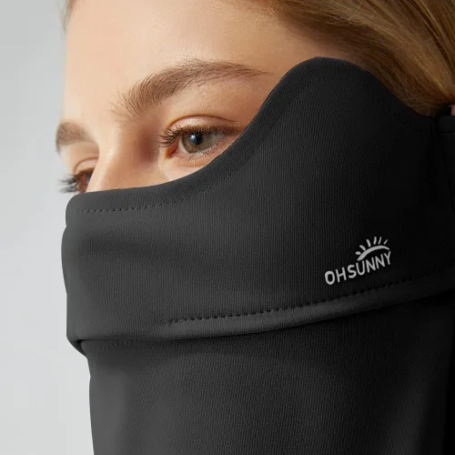 Vista 8 de Neck Gaiter Face Scarf Cover Sun Protection Balaclava Cloth Bandanas with Ear Loops 19SSF018