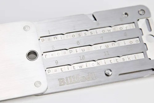 Vista 9 de Billfodl Paquete Cartera de hardware Ledger Nano S Plus para respaldo de palabras semillas, la mejor billetera criptográfica + billetera fría