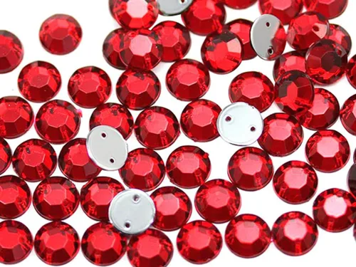 Vista 7 de Allstarco Cuentas de diamantes de imitación para coser con parte trasera plana de 0.472 in para manualidades, gemas redondas de plástico acrílico