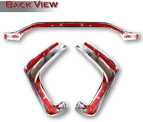 Vista 3 de Moldura cromada plateada para salpicadero compatible con Ford F150 F-150 2015 2016 2017 2018 2019 2020 2021, cubierta de tira de instrumentos