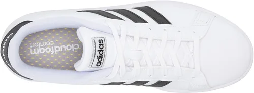 Vista 5 de adidas Tenis Grand Court para mujer Cloud WhiteLight PurpleCore Black