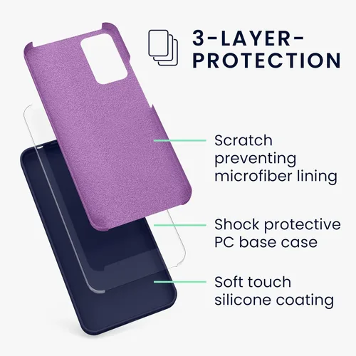 Vista 2 de kwmobile Funda compatible con Xiaomi Redmi Note 11 Pro/Note 11 Pro (5G) / Note 12 Pro (4G) - Funda de silicona TPU con acabado suave - Océano