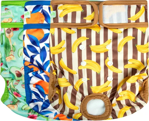 Vista 7 de wegreeco Pañales lavables para perras, pañales reutilizables altamente absorbentes para perras en celo para el ciclo de calor, paquete de 3