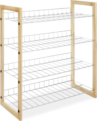 Vista 12 de Whitmor Torre de zapatos de 10 niveles, 50 pares, cromo