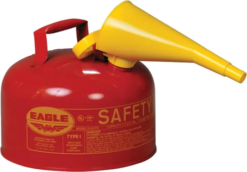 Vista 8 de Tipo Eagle I Lata de seguridad de acero galvanizado con embudo, Verde, 1