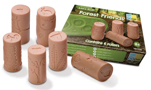 Vista 6 de Yellow Door Let's Roll, Forest Friends Rollers, juego de 6