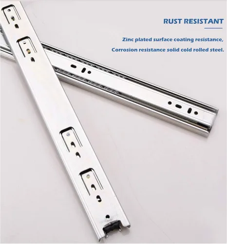 Vista 3 de Gobrico Deslizadores de cajones de cierre suave de 22 pulgadas, caminos de cajones de extensión completa resistentes, rieles de cajón de rodamiento