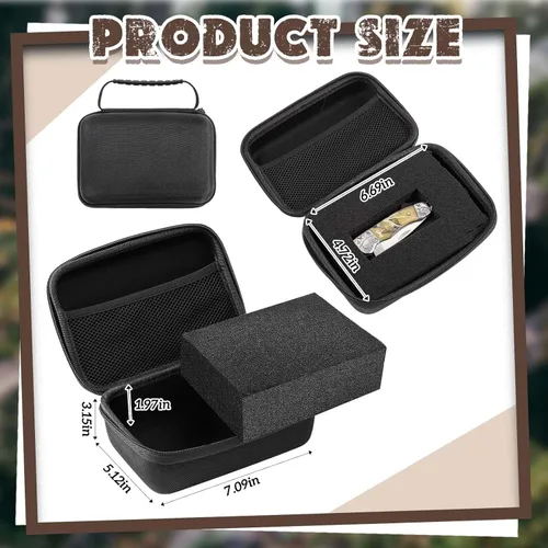 Vista 2 de Relaxweex Funda rígida de EVA con espuma personalizable de 7.1 x 4.7 x 3.1 pulgadas, funda protectora de transporte de EVA a prueba de golpes