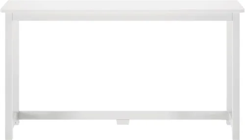 Vista 5 de Plank+Beam Escritorio de madera maciza, escritorio simple para dormitorio, escritorio de estudio de oficina en casa, 55.25 pulgadas, blanco