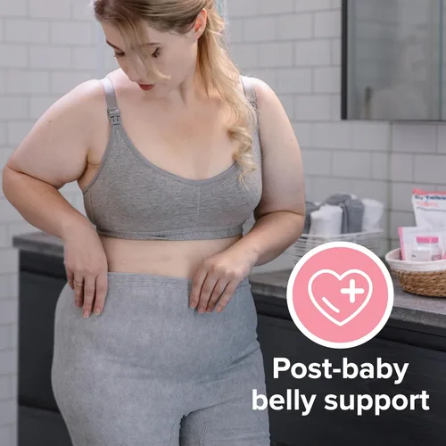 Vista 4 de Dr. Talbot's Ropa interior posparto para mamá, 8 unidades, tamaño pequeño a mediano, bragas desechables para cuidado posparto, color gris