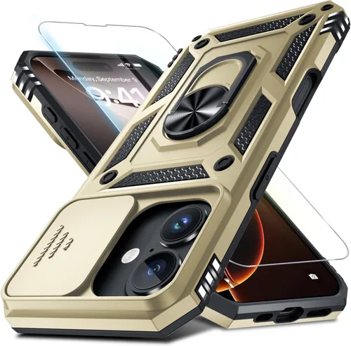 Vista 15 de Janmitta Funda para iPhone 11 Cubierta de Teléfono con Cubierta Deslizante Integrada para Lente de Cámara + Protector de Pantalla, Resistente a