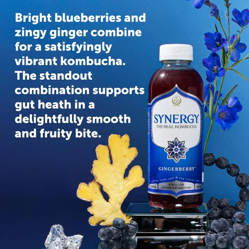 Vista 4 de GT's Kombucha, Jingerberry 16 onzas líquidas