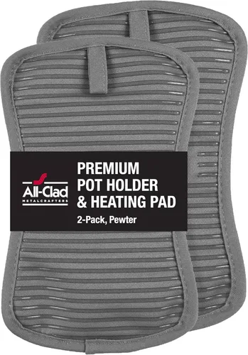 Vista 23 de All-Clad Soporte para ollas y almohadilla caliente: resistente al calor hasta 500 grados, 100% algodón, almohadilla caliente de 10 x 6.25 pulgadas