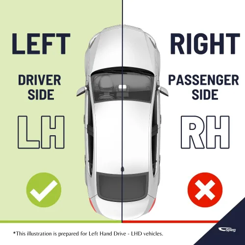 Vista 5 de Spieg Lente de luz intermitente para espejo lateral del conductor para Freightliner Mercedes Sprinter 2019-2022 sin bombilla (izquierda)
