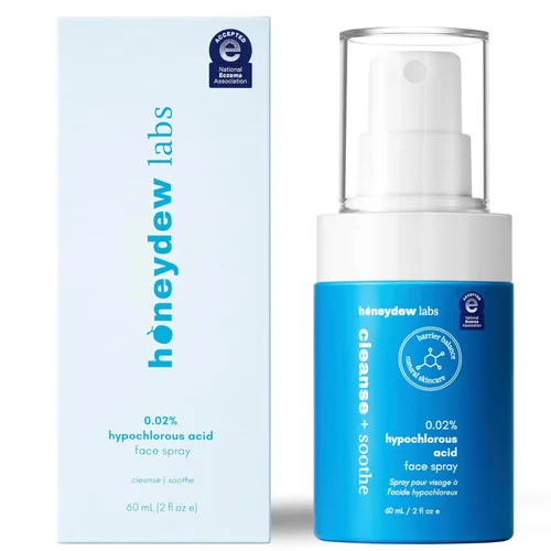 Spray de ácido hipocloroso – Limpiador facial HOCl probado por dermatólogos para pieles sensibles, propensas al acné e irritadas – Alivia el