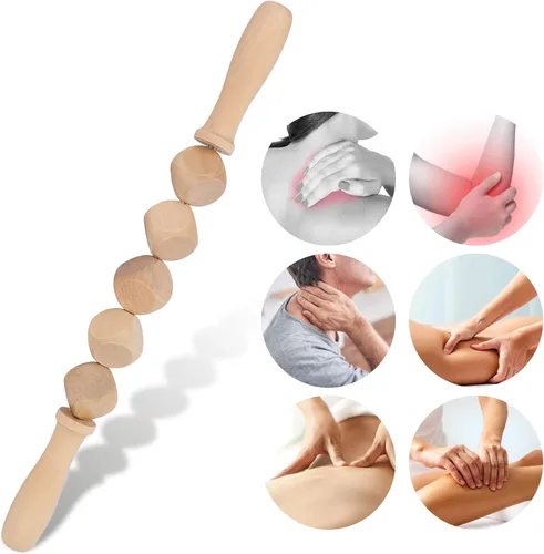 Vista 6 de Herramienta de masaje de terapia de madera, rodillo de masaje anticelulítico, herramientas de gua Sha de madera, esculpir el cuerpo, alivio