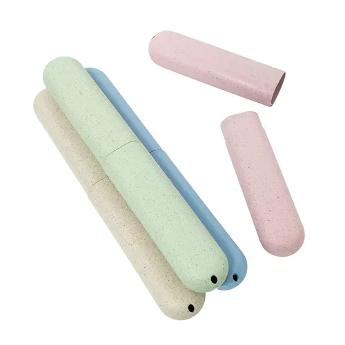 Vista 2 de 4 Pack Travel Toothbrush Holder Case, Portable Toothbrush Holder for Travel/Camping/School